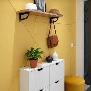 Кронштейн Larvij D-WALL, 180x23x120 мм, черный, L7721BL