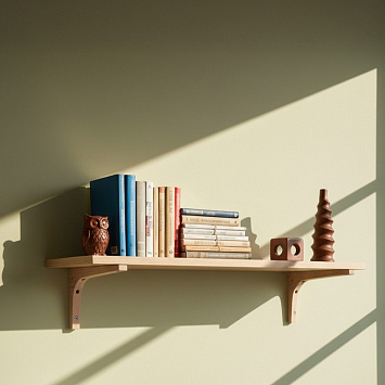 Кронштейны Larvij Деревянные, 200x18x125 мм, сосна, 2 шт., L5201