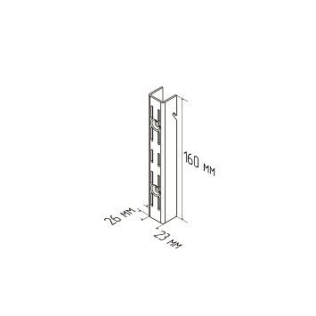 Стойка Larvij, 160 мм, черный, L9102BL