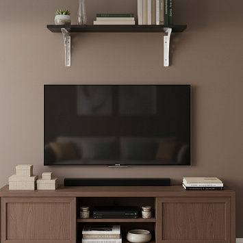 Кронштейн Larvij Mун, 200x200x20 мм, белый, L7730WH