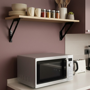 Кронштейн Larvij Даймонд, 180x180x25 мм, черный, L7727BL