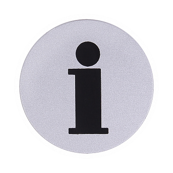 Табличка информационная Larvij Инфо, 97x4x97 мм, серебро, L001INFO