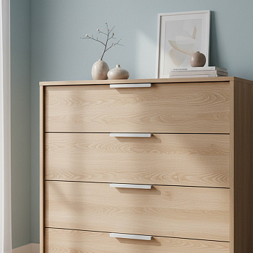 Ручка мебельная Larvij торцевая, 96 мм, серебро, L4.edge02.096SI