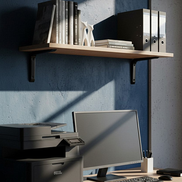 Кронштейн Larvij Ренифорс, 150x30x125 мм, черный, L7501BL