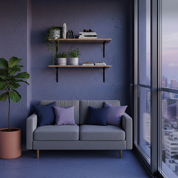 Кронштейн Larvij Арочный, 200x21x200 мм, черный, L7605BL