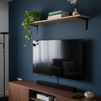 Кронштейн Larvij Ренифорс, 150x30x125 мм, черный, L7501BL