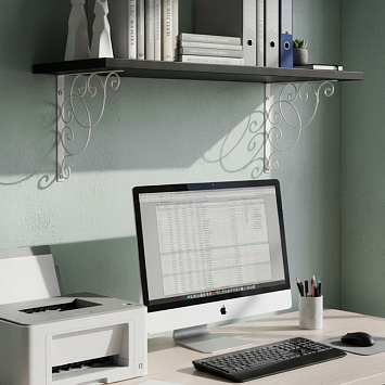 Кронштейн Larvij Фиорэ, 200x15x200 мм, белый, L7655WH