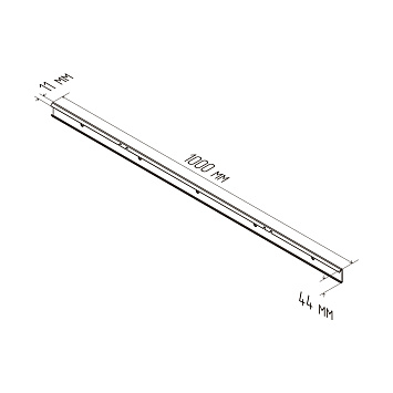 Рельс для стойки Larvij, 1000 мм, белый, L9810WH