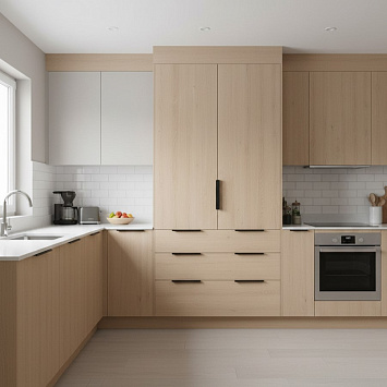 Ручка мебельная Larvij торцевая, 96 мм, черный, L4.edge02.096BL