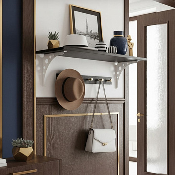 Кронштейн Larvij Mун, 200x200x20 мм, белый, L7730WH