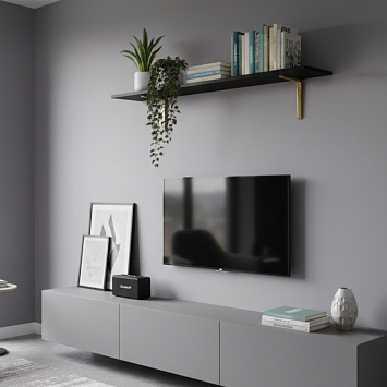 Кронштейн Larvij Ренифорс, 200x30x150 мм, золото, L7502GO