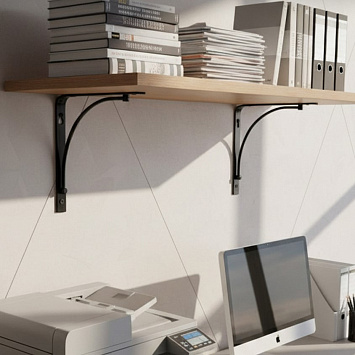 Кронштейн Larvij Арочный, 200x21x200 мм, антик бронза, L7605AB