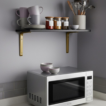 Кронштейн Larvij Ренифорс, 200x30x150 мм, золото, L7502GO