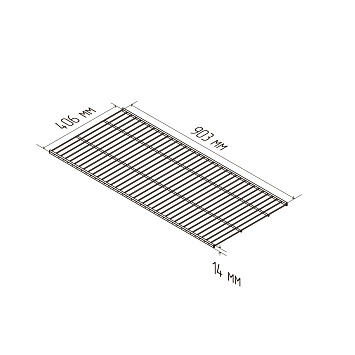 Проволочная полка Larvij, 903x406 мм, магнолия, L9994MG