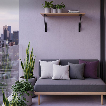 Кронштейн Larvij Даймонд, 275x275x25 мм, черный, L7728BL