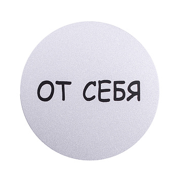 Табличка информационная Larvij От себя, 95x95x2,5 мм, серебро , L003PUSH