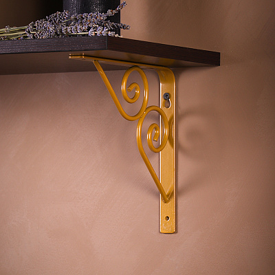 Кронштейн Larvij Вероника, 200x21x200 мм, золото, L7634GO Фото 2