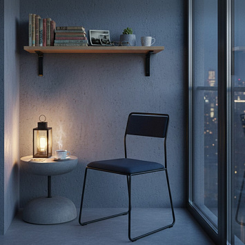 Кронштейн Larvij Ренифорс, 150x30x125 мм, черный, L7501BL