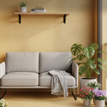 Кронштейн Larvij D-WALL, 180x23x120 мм, черный, L7721BL