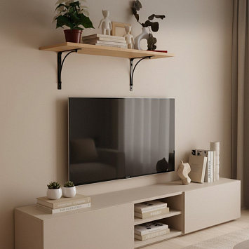 Кронштейн Larvij Арочный, 200x21x200 мм, антик бронза, L7605AB