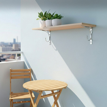 Кронштейн Larvij Сван, 150x21x150 мм, xром, L7623CH