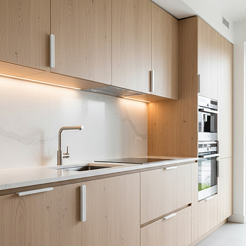 Ручка мебельная Larvij торцевая, 96 мм, матовое золото, L4.edge02.096MG