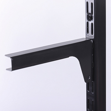Кронштейны для ЛДСП полки Larvij, 150x70x18 мм, черный, 2 шт., L9096BL