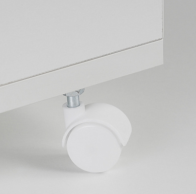 Колесо мебельное поворотное Larvij, с винтом М8, без тормоза, Ø30 мм, белый, LWT8-30WH Фото 2