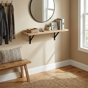 ЛДСП полка Larvij, 800x16x250 мм, дуб Бунратти, LWBO825