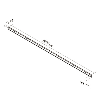 Рельс для стойки Larvij, 1560 мм, белый, L9821WH