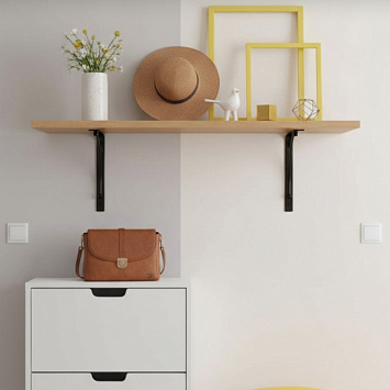 Кронштейн Larvij Арочный, 200x21x200 мм, антик бронза, L7605AB