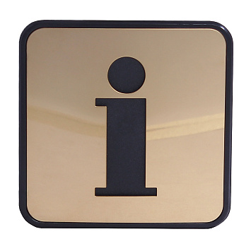 Табличка информационная Larvij Инфо, 97x4x97 мм, золото, L002INFO