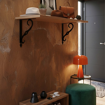 Кронштейн Larvij Флюгер, 190x25x240 мм, черный, L7651BL