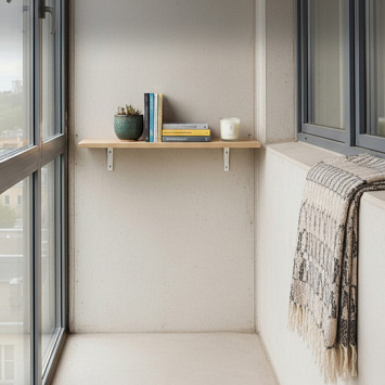 Кронштейн Larvij Ренифорс, 100x30x75 мм, белый, L7500WH