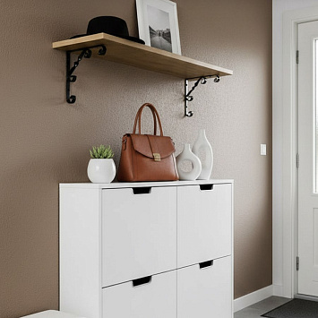 Кронштейн Larvij Орнаментал, 150x13x150 мм, антик бронза, L7406AB