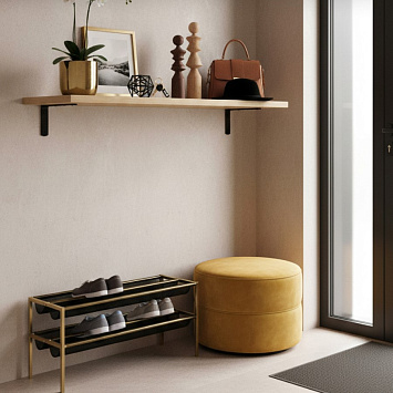 Кронштейн Larvij Angle, 75x20x125 мм, черный, L7652BL