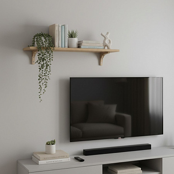 Кронштейны Larvij Деревянные, 150x18x100 мм, сосна, 2 шт., L5200