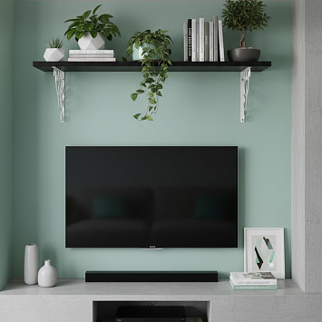 Кронштейн Larvij Фиорэ, 200x15x200 мм, белый, L7655WH