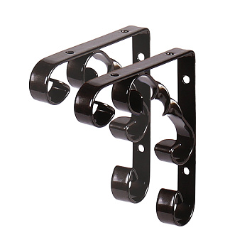 Кронштейны Larvij Орнаментал, 100x13x110 мм, бронза, 2 шт., L7404ABx2