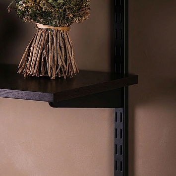 Кронштейн двуxпазный Larvij, 280 мм, черный, L9003BL