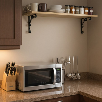 Кронштейн Larvij Орнаментал, 150x13x150 мм, антик бронза, L7406AB