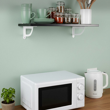 Кронштейн Larvij D-WALL, 180x23x120 мм, белый, L7721WH