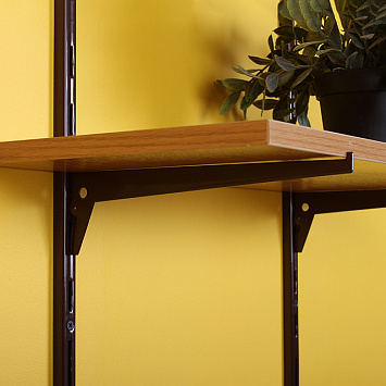 Кронштейн однопазный прямой Larvij, 267 мм, коричневый, L8040BR