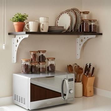 Кронштейн Larvij Mун, 200x200x20 мм, белый, L7730WH