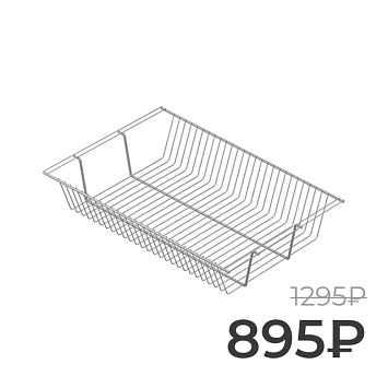 Полка-корзина Larvij, 603x406 мм, серый, L9549GA
