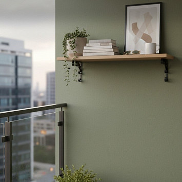 Кронштейн Larvij Орнаментал, 110x13x110 мм, черный, L7404BL