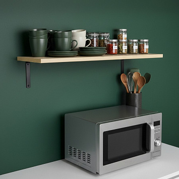 Кронштейн Larvij Angle, 125x20x150 мм, черный, L7658BL