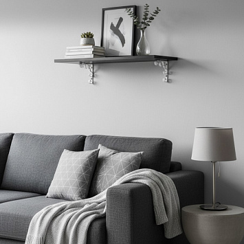 Кронштейн Larvij Орнаментал, 110x13x110 мм, белый, L7404WH