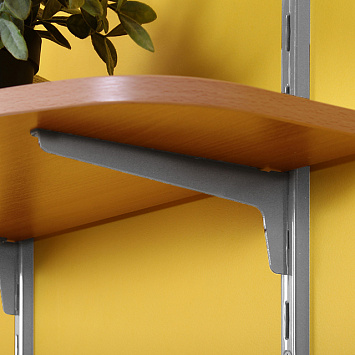 Кронштейны однопазные углом Larvij, 190 мм, серый, 2 шт., L8210GA