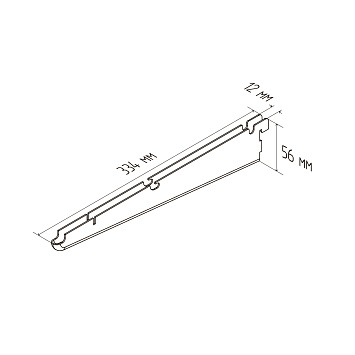 Кронштейн Larvij, 334 мм, серый, L9230GA